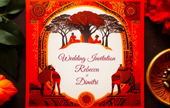 Unique 3D African Wedding Invitation Design Card Slideshow